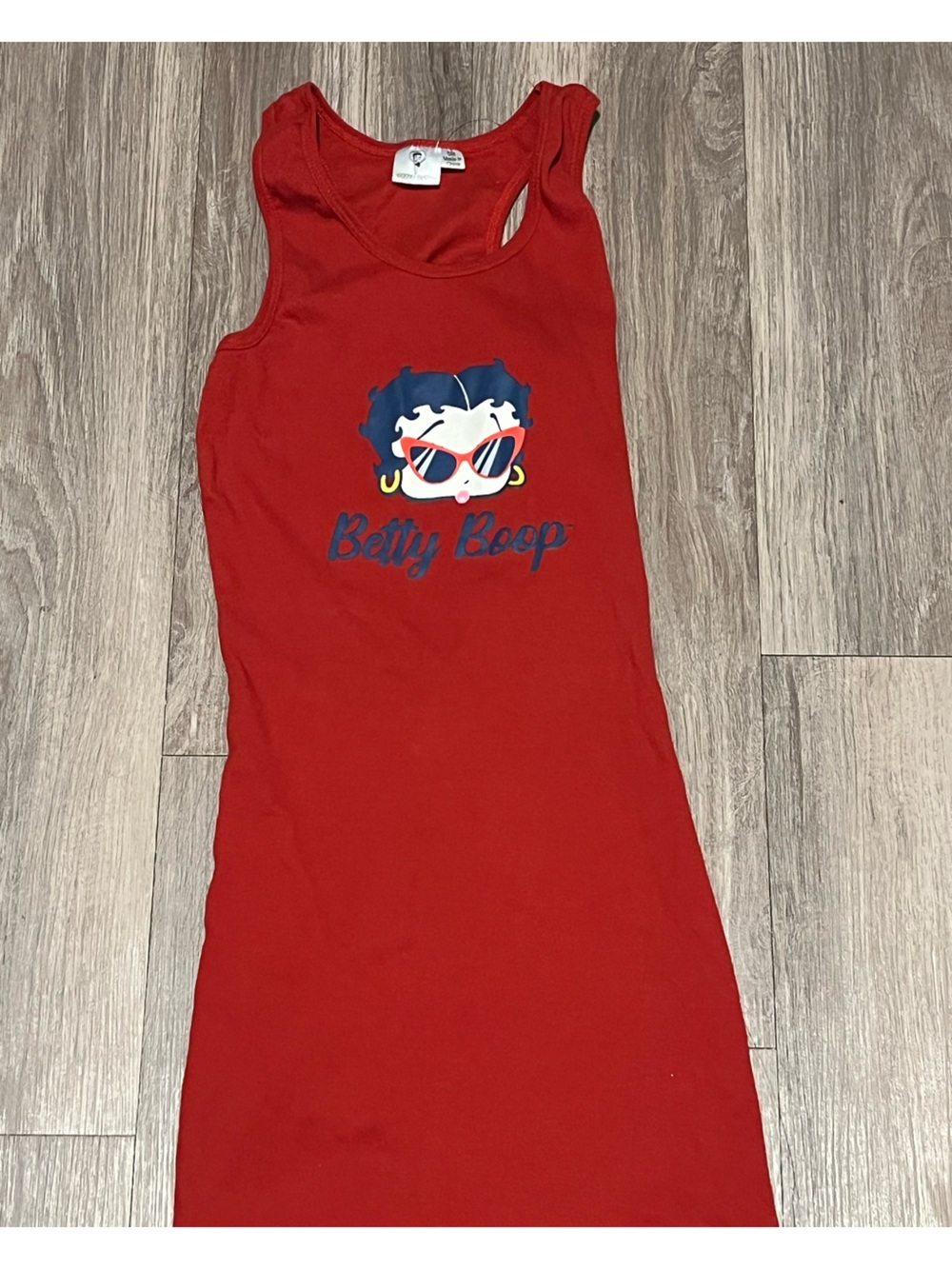 Betty Boop Red Graphic Tank Dress Size Small